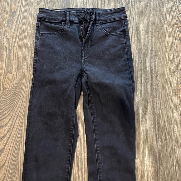 American Eagle Skinny Jeans High Rise Next Level Stretch Denim Black Size 2 - Picture 3 of 11